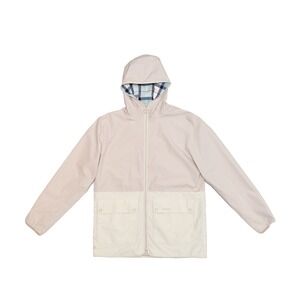 Barbour Men's Kennet Waterproof Jacket - Beige Two-Tone Hooded Shell - Size S